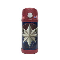 キャプテンマーベル 水筒 サーモス ストローボトル 14252 Thermos Captain Marvel 保冷 アメコミ ヒーロー マーベル ロゴ 子供用 ステンレス キッズ 男の子 女の子 ネイビー アメリカ コミック かっこいい キャラクター グッズ F401 メール便不可