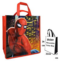 スパイダーマン ショッパー バッグ M （ 背景 街 ) 19312 トート トートバッグ エコバッグ エコ 不織布 手提げ 赤 SPIDER-MAN かっこいい MARVEL キャラクター グッズ 雑貨 インポート 輸入品 MM247