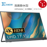 ＼56%OFF！／【プロ級】モバイルモニター 4K 17.3インチ ディスプレイ 100%AdobeRGB UHD 非光沢 PCディスプレイ デュアルモニター サブモニター ゲーミングモニター ポータブル モニター 外付け モニター テレワーク リモートワーク IPS HDR EVICIV