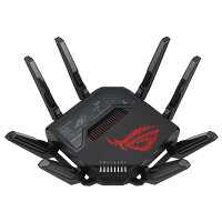 ASUS WiFi ROG Rapture GT-BE98 無線 ルーター 最新規格WiFi7 11529+5764+5764+1376Mbpsクワッドバンドゲーミング。 デュアル10G及びクワッド2.5Gポート 3段階ゲームアクセラレーション 2.6GHzクアッドコアCPU メッシュ機能付 3階建4LDK