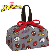 SK【SPIDER COMIC　ランチ　3点　セット　日本製】キャラクター　お箸　グッズ　おはし　箸　はし　ハシ　巾着　お弁当　おべんとう　弁当　弁当箱　ランチボックス　食事　グッズ　箸セット　食洗機　SPIDEY　SPIDER MAN　MARVEL　スパイダーマン　&　アメイジング