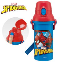 SK【スパイダーマン　直飲み　水筒　480ml　025】直飲み水筒　子供用　飲み物　プラスチック　ボトル　ダイレクトボトル　ワンタッチ　USJ　ドリンク　お弁当　弁当　グッズ　ランチ　ランチグッズ　MARVEL　SPIDER COMIC　SPIDER MAN　マーヴェル　広口タイプ　男の子　男児