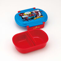SK【スパイダーマン　ふわっと　フタ　タイト　ランチボックス　小判型　BL　025】弁当　お弁当　おべんとう　ランチ　グッズ　弁当箱　お弁当箱　ランチBOX　キャラクター　SPIDER MAN　MARVEL　マーヴェル　マーベル