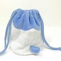 EM【ちいかわ　ぬいぐるみ　フェイス　巾着　ハチワレ　CKW-038】キャラクター　ナガノ　かわいい　Twitter　LINE　スタンプ　ゆるかわ　癒やし　めざましテレビ　グッズ　プレゼント　雑貨　布製品　入学祝い　ハチワレ　うさぎ　コップ巾着　巾着袋　ふわふわ