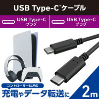 USB Type-C ケーブル USB-C to USB-C USB2.0 2m PD 60W 急速充電 【 PS5 PS4 コントローラー 外付け HDD SSD 等 USB C 機器対応 】 転送 充電ケーブル ブラック(代引不可)【メール便配送】【ポイント10倍】【送料無料】