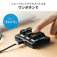 プログラマブルキーボード ミニ6キー 片手キーボード 左手デバイス 左手キーボード ちょい足しキーボード ゲーミングキーボード ワンボタン メカニカル 青軸 割り当て 割り当て機能 自作 ショートカット 割付 バックライト付き 有線接続 カスタマイズ ブラック