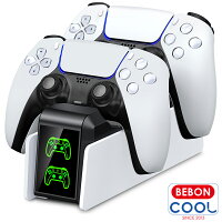【100クーポン】BEBONCOOL PS5 コントローラー 充電スタンド ps5 コントローラー 充電器 プレイステーション5 充電 スタンド ps5コントローラー充電器 周辺機器 2台同時充電可能 収納 充電台 1年保証