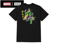 ☆HUF×MARVEL【ハフ×マーベル】HULK TT T-SHIRTS BLACK ハルク Tシャツ ブラック 20512 [スケボー スケートボード メンズ レディース]
