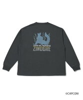 【SALE／70%OFF】j.n.r.d 【MONSTER HUNTER*j.n.r.d】ジンオウガ ロングスリーブTシャツ ジュン スタンダード ピックス トップス カットソー・Tシャツ ホワイト グレー