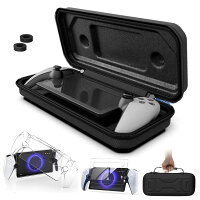 PS5 Portal対応 PS5収納ケース 専用カバー PS5リモートプレーヤー PS5 Portal 収納バッグ PS5 リモートプレイヤーポーチ ガラスフィルム付き 強化ガラス 保護ケース PS Portal用保護カバー 収納バッグ 軽量 持ちやすい 手提げかばん 液晶保護 高透過率 耐衝撃 キズ 飛散防止