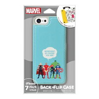 スマホケース カバー マーベル バックフリップケース MARVEL Collection ブルー アイアンマン キャプテン・アメリカ ハルク ブラック・ウィドウ ソー PGA iPhone8/7/6s/6用 4.7インチ対応 スマートフォン・モバイルアクセサリー PG-DCS235BL キャラクターグッズ