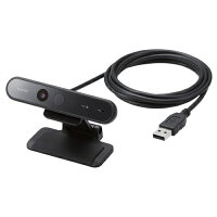 エレコム [UCAM-CF20FBBK] Webカメラ/200万画素/Full HD/Windows Hello顔認証対応/ブラック