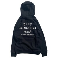 [正規品 送料無料 無料ラッピング可 ] DEUS EX MACHINA ( デウスエクスマキナ ) ロゴ スウェット 裏起毛 プルオーバーパーカー / Venice Address Hoodie - Black / TDMW48675C ベニスアドレスフーディ 定番 ブラック 黒 ロゴ シンプル 父の日 メンズ ギフト