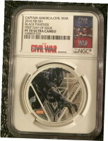 2016 1 オンス 999 シルバー マーベル ブラック パンサー コイン 地金 NGC PR PF 70 ティ チャラ2016 1 Oz.999 Silver Marvel Black Panther Coin Bullion NGC PR PF 70 T'Challa