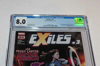 CGC 8.0 ホワイトページ エグザイルズ3 2018 1stアプリ ペギー・カーター キャプテン・アメリカ役 鍵盤