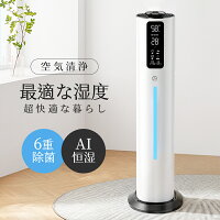 床置&卓上【COUPONで8,480円・超お得SALE】 加湿器 大容量 6重除菌 AI湿度設定 1台2WAY 10L 楽天1位&100,000台＋累計販売 マイナスイオン発生 空気清浄機 超音波 加湿器 次亜塩素酸水対応 銀イオン除菌 吹出し口360°回転 加湿 アロマ タイマー 静音 リモコン付