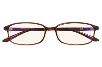 |[WEB限定価格]スクエア型 PCメガネ Zoff PC ULTRA TYPE（ブルーライトカット率約50%） ゾフ PC 透明レンズ パソコン用メガネ PCめがね PC眼鏡 メンズ レディース おしゃれ zoff_pc【ZA201P01_43A1 ZA201P01-43A1 ブラウン】【54□16-143】|